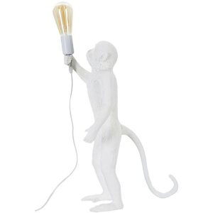 Stolní lampa Mauro Ferretti opice E27 Ø 26x34x55 cm bílá