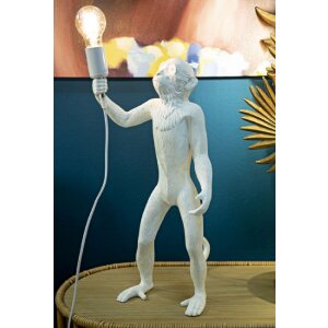 Stolní lampa Mauro Ferretti opice E27 Ø 26x34x55 cm bílá