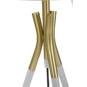 Stolní lampa Mauro Ferretti Triply E27 Ø 28x57 cm zlatá bílá