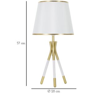 Stolní lampa Mauro Ferretti Triply E27 Ø 28x57 cm zlatá bílá