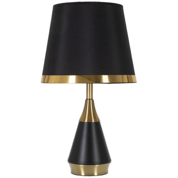 Stolní lampa Mauro Ferretti Blacky E27 Ø 28x50 cm černá zlatá