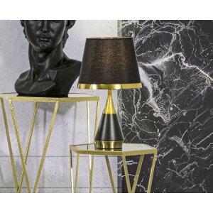 Stolní lampa Mauro Ferretti Blacky E27 Ø 28x50 cm černá zlatá