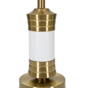 Stolní lampa Mauro Ferretti Whity E27 Ø 31x52 cm zlatá bílá