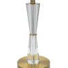 Stolní lampa Mauro Ferretti Kristal E27 Ø 30x56 cm zlatá bílá