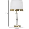 Stolní lampa Mauro Ferretti Kristal E27 Ø 30x56 cm zlatá bílá