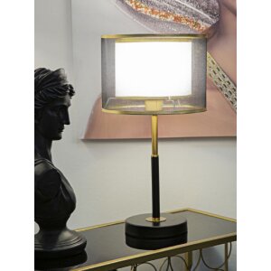Mauro Ferretti stolní lampa úrovně E27 Ø 25x48 cm černá zlatá