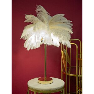 Mauro Ferretti stolní lampa palma 2 světla E14 Ø 40x55 cm bílé zlato