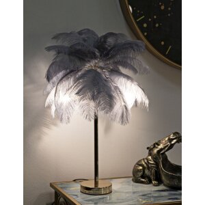 Mauro Ferretti stolní lampa palma 2 světla E14 Ø 55x60 cm šedozlatá