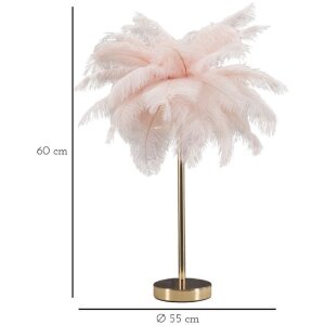 Mauro Ferretti stolní lampa palma 2 světla E14 Ø 40x55 cm růžová zlatá