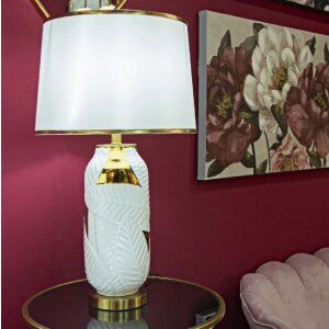 Mauro Ferretti stolní lampa keramická E27 Ø 40x70 cm zlatá bílá