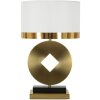 Stolní lampa Mauro Ferretti Coin E270 Ø 30x53 cm zlatá bílá
