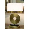 Stolní lampa Mauro Ferretti Coin E270 Ø 30x53 cm zlatá bílá
