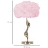 Stolní lampa Mauro Ferretti slim E27 Ø 40x63 cm růžově zlatá
