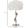 Stolní lampa Mauro Ferretti slim E27 Ø 40x63 cm bílé zlato