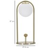 Stolní lampa Mauro Ferretti Glamy Arc E14 Ø 21x47 cm zlatá bílá