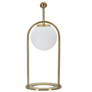 Stolní lampa Mauro Ferretti Glamy Arc E14 Ø 21x50 cm zlatá bílá