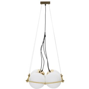 Stropní svítidlo Mauro Ferretti Japan square 4-light E27 45x45x20 cm zlatá bílá