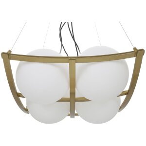 Stropní svítidlo Mauro Ferretti Japan square 4-light E27 45x45x20 cm zlatá bílá
