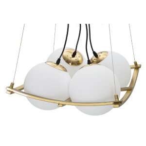 Stropní svítidlo Mauro Ferretti Japan square 4-light E27 45x45x20 cm zlatá bílá