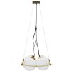 Stropní svítidlo Mauro Ferretti Japan square 4-light E27 45x45x20 cm zlatá bílá