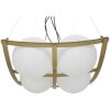 Stropní svítidlo Mauro Ferretti Japan square 4-light E27 45x45x20 cm zlatá bílá