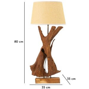 Stolní lampa Mauro Ferretti Tavolo E27 Ø 35x80 cm hnědá