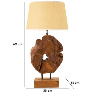 Stolní lampa Mauro Ferretti Kepala E27 Ø 35x69 cm hnědá