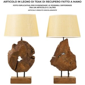 Stolní lampa Mauro Ferretti Kepala E27 Ø 35x69 cm hnědá
