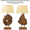 Stolní lampa Mauro Ferretti Kepala E27 Ø 35x69 cm hnědá