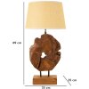 Stolní lampa Mauro Ferretti Kepala E27 Ø 35x69 cm hnědá