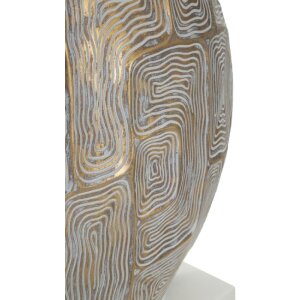 Stolní lampa Mauro Ferretti Eklipsen E27 Ø 38x64 cm zlatá bílá