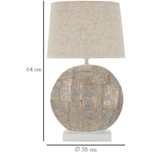 Stolní lampa Mauro Ferretti Eklipsen E27 Ø 38x64 cm zlatá bílá