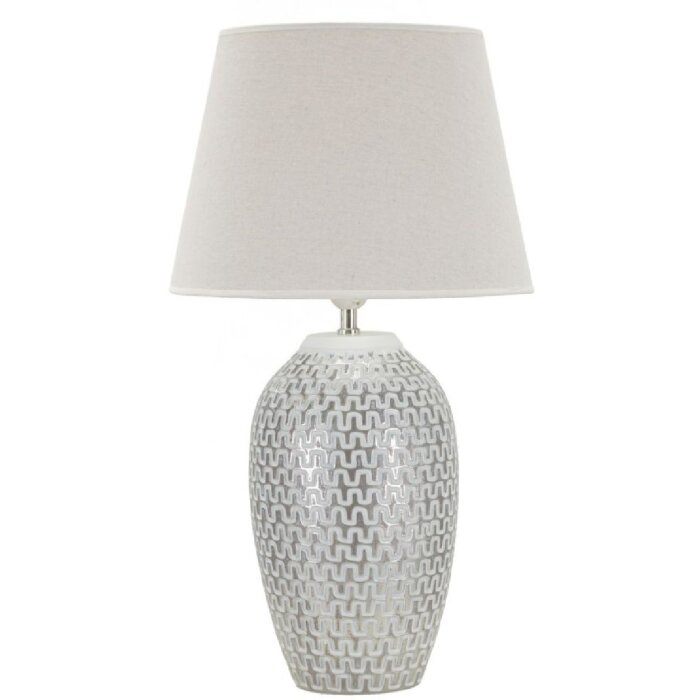 Stolní lampa Mauro Ferretti wave E27 Ø 35x65 cm stříbrná bílá