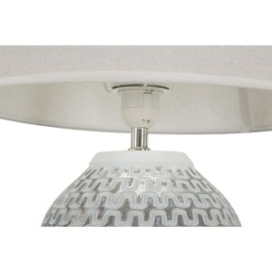 Stolní lampa Mauro Ferretti wave E27 Ø 35x65 cm stříbrná bílá