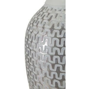 Stolní lampa Mauro Ferretti wave E27 Ø 35x65 cm stříbrná bílá