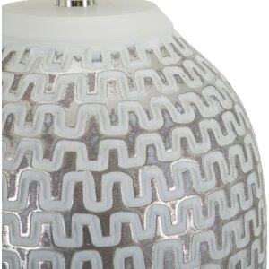 Stolní lampa Mauro Ferretti wave E27 Ø 35x65 cm stříbrná bílá
