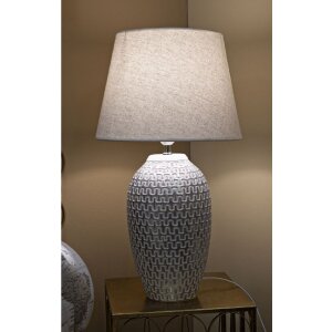 Stolní lampa Mauro Ferretti wave E27 Ø 35x65 cm stříbrná bílá