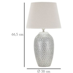 Stolní lampa Mauro Ferretti wave E27 Ø 35x65 cm stříbrná bílá