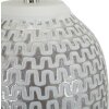 Stolní lampa Mauro Ferretti wave E27 Ø 35x65 cm stříbrná bílá