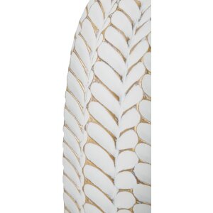 Mauro Ferretti stolní lampa list E27 Ø 35x65 cm bílé zlato
