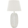 Mauro Ferretti stolní lampa list E27 Ø 35x65 cm bílé zlato