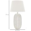 Mauro Ferretti stolní lampa list E27 Ø 35x65 cm bílé zlato