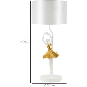 Mauro Ferretti stolní lampa dancer E27 Ø 28x64 cm zlatá bílá
