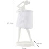 Stolní lampa Mauro Ferretti Ballet E14 Ø 29x25x62,5 cm bílá