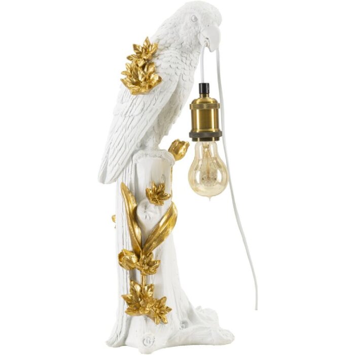 Mauro Ferretti stolní lampa papoušek E27 20x20x50,5 cm bílé zlato
