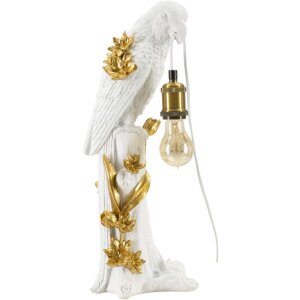 Mauro Ferretti stolní lampa papoušek E27 20x20x50,5 cm bílé zlato
