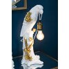 Mauro Ferretti stolní lampa papoušek E27 20x20x50,5 cm bílé zlato