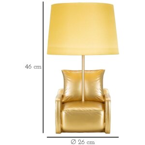 Stolní lampa Mauro Ferretti z poloviny století E27 26x46 cm zlatá