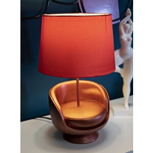 Stolní lampa Mauro Ferretti z poloviny století E27 26x43 cm červená