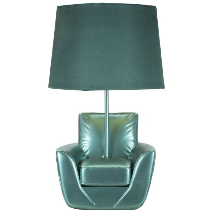 Stolní lampa Mauro Ferretti z poloviny století E27 26x43 cm tyrkysová